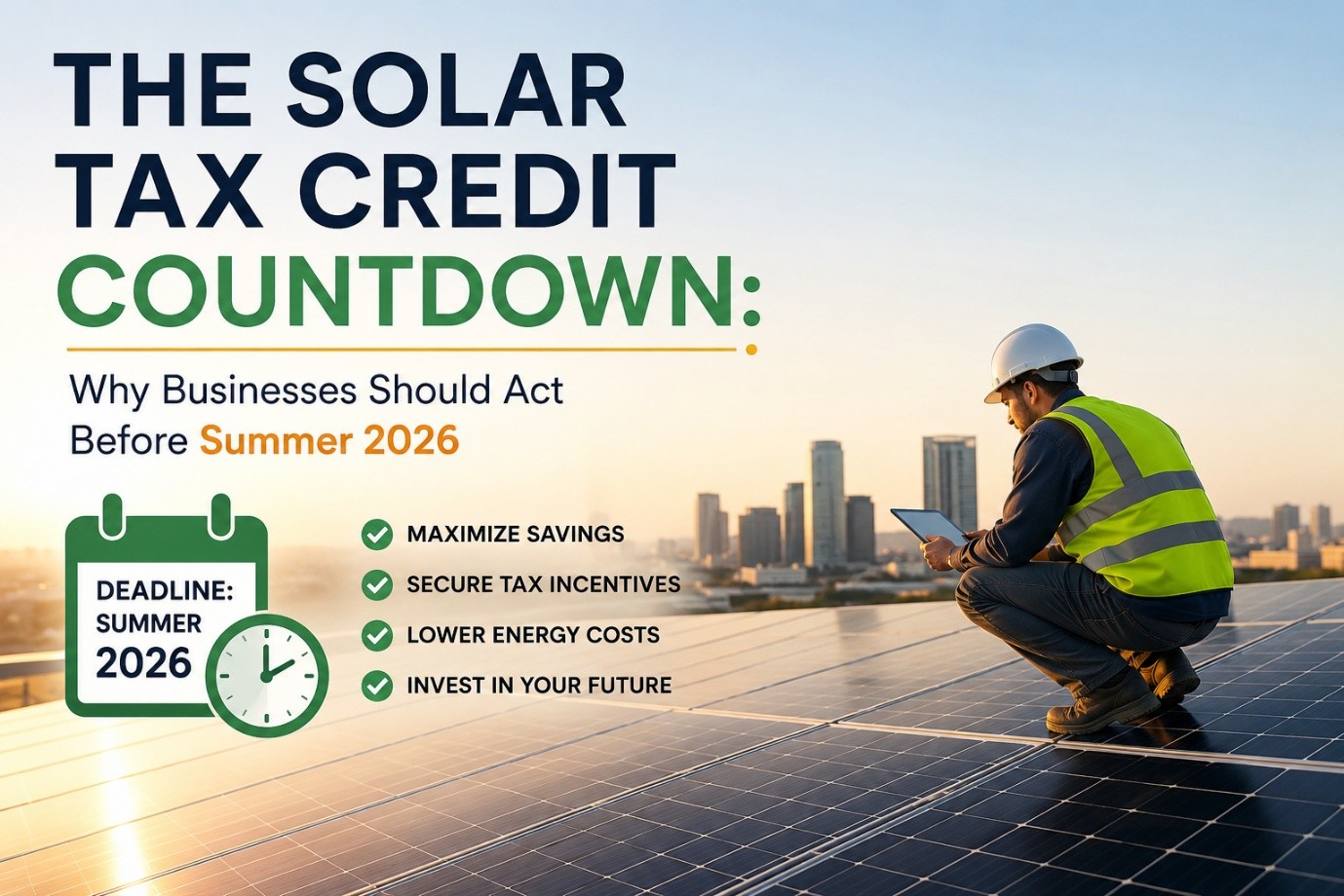 The Solar Tax Credit Countdown: Why Businesses Should Act Before Summer 2026