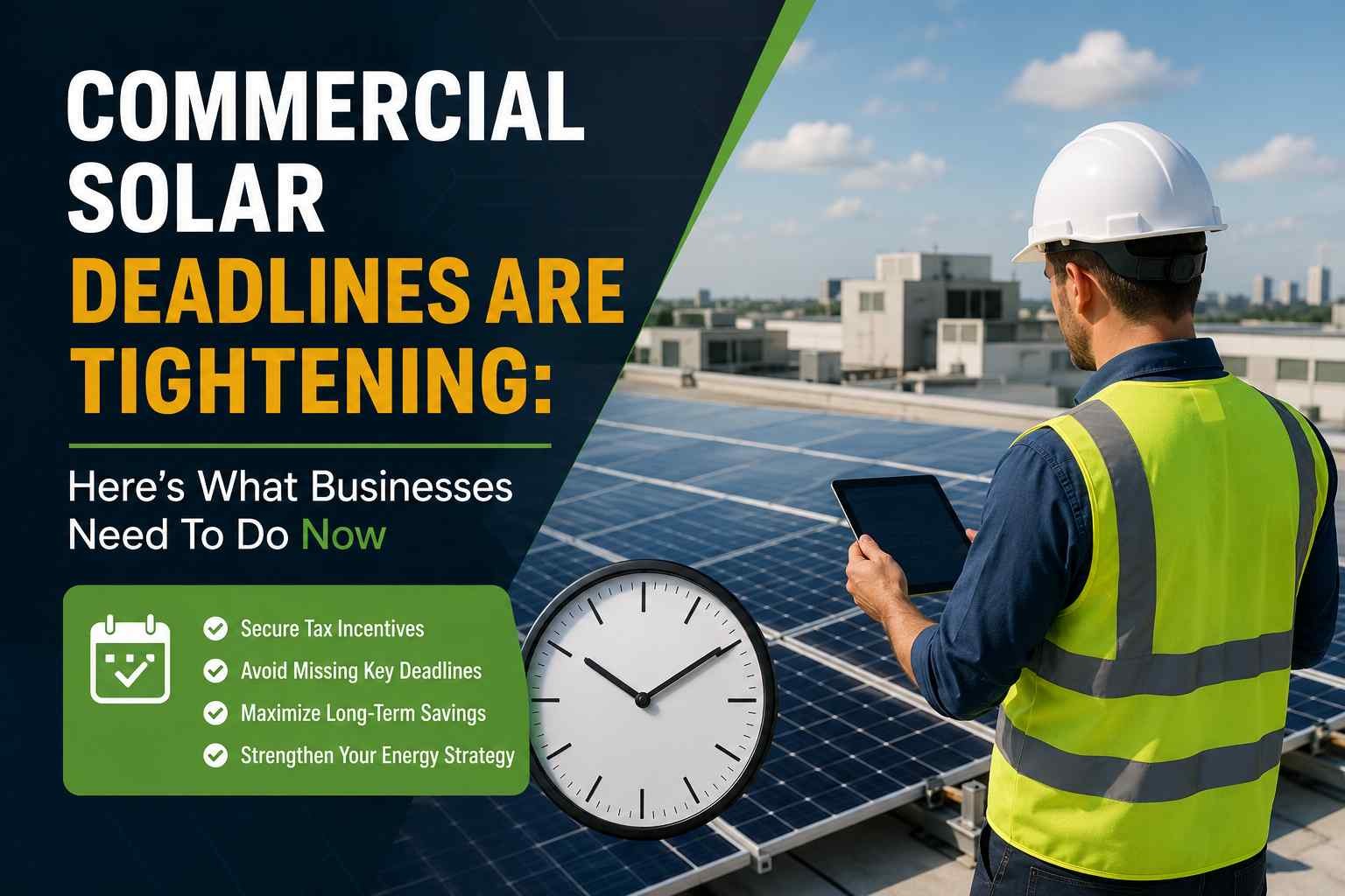 Commercial Solar Deadlines Are Tightening: Here’s What Businesses Need To Do Now