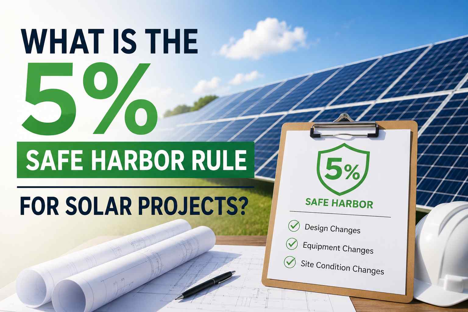 What Is the 5% Safe Harbor Rule For Solar Projects